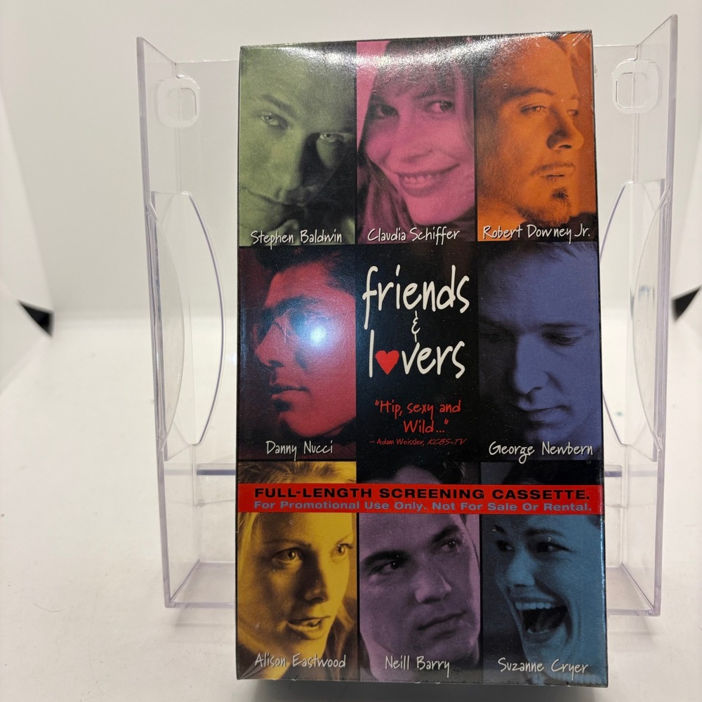 Friends & Lovers‎ VHS Robert Downey Jr Claudia Schiffer Promo Screener Tape